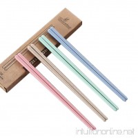 Coerni 4-Pairs Reusable Dishwasher-safe Chopsticks Made of Environmental Wheat Straw - B07D29159M